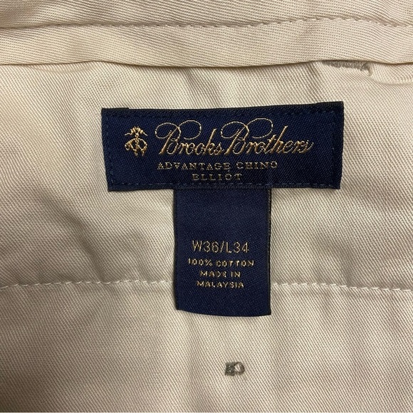 Brooks Brothers Elliot Fit Stretch Advantage Chino Pants Size 36W 34L - Picture 3 of 9